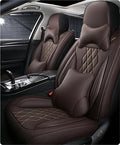 Leather Car Seat Covers for Volkswagen Atlas 2019-2023 Waterproof, Breathable by ijesign