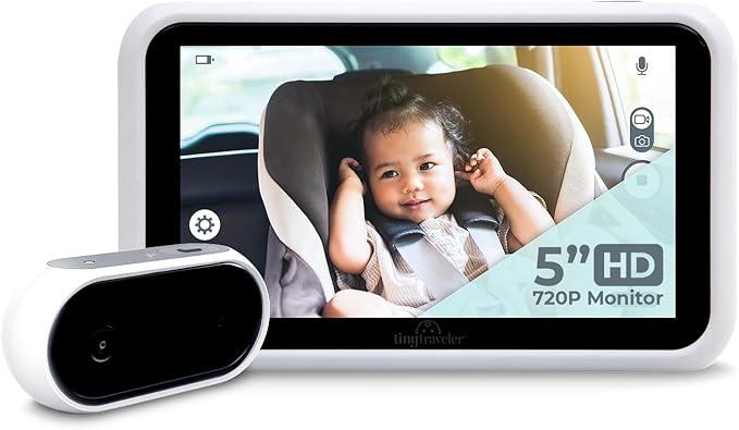 Tiny Traveler 5” HD Touch Screen Baby Car Monitor – Hackproof, No WiFi Baby by TinyTraveler