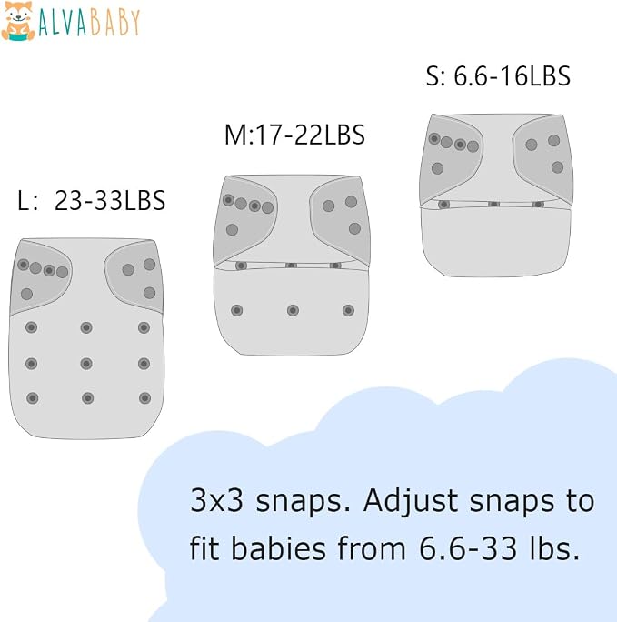 ALVABABY Halloween Baby Cloth Diapers One Size Adjustable Washable Reusable - Image 6