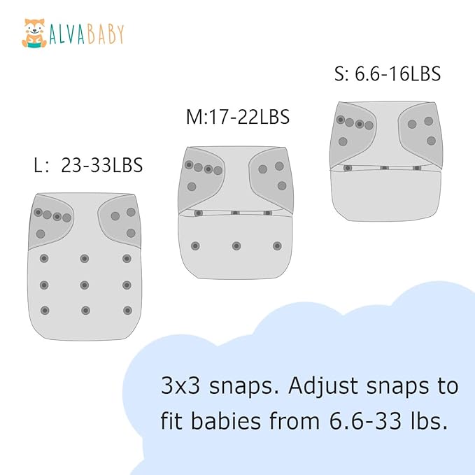 ALVABABY Baby Cloth Diapers/6 Pack - Image 4