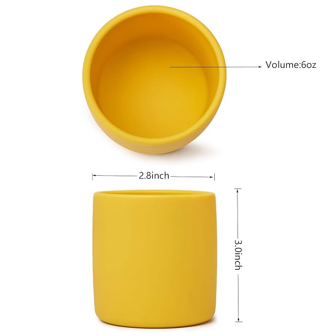 Silicone Toddler Cup 6 oz, Toddler Open Cups Study and Durable, - Image 2