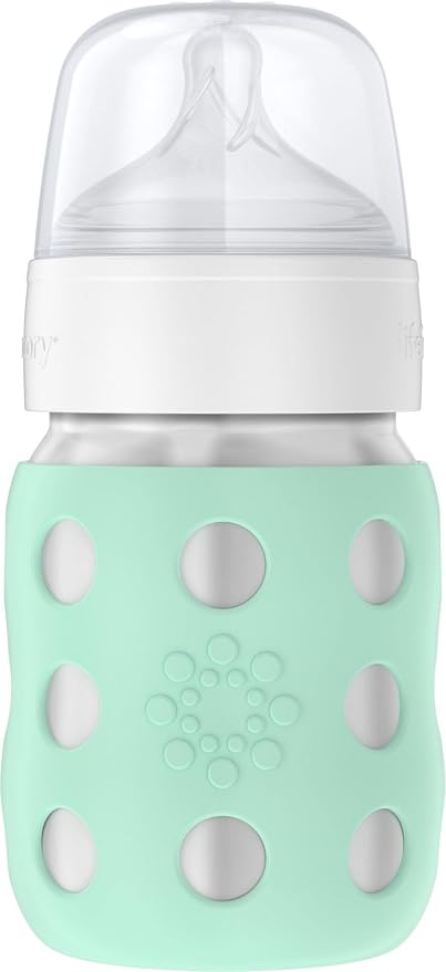Lifefactory 8-Ounce Stainless-Steel Vacuum-Insulated Wide-Neck Baby Bottle by Lifefactory