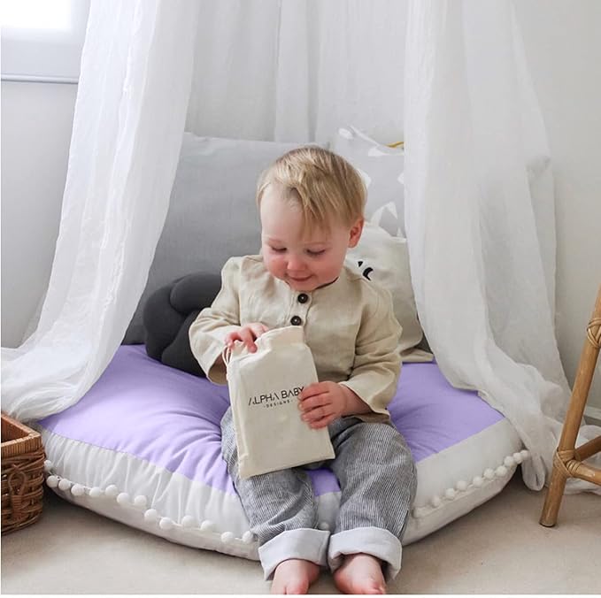 Large Floor Pillow Kids Round Floor Cushion Seating, 35 inches Big Circle Pillow - Image 5