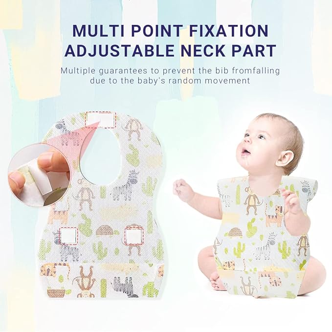 30/60pcs Baby Disposable Bibs-Individually Packaged, Leak Proof and Convenient - Image 5