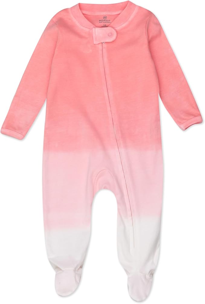 HonestBaby Sleep and Play Footed Pajamas One-Piece Sleeper Jumpsuit Zip-Front - Image 3