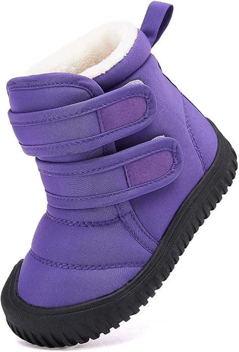 BMCiTYBM Toddler Baby Snow Boots Winter Shoes Boys Girls Cold Weather Baby Faux - Image 2