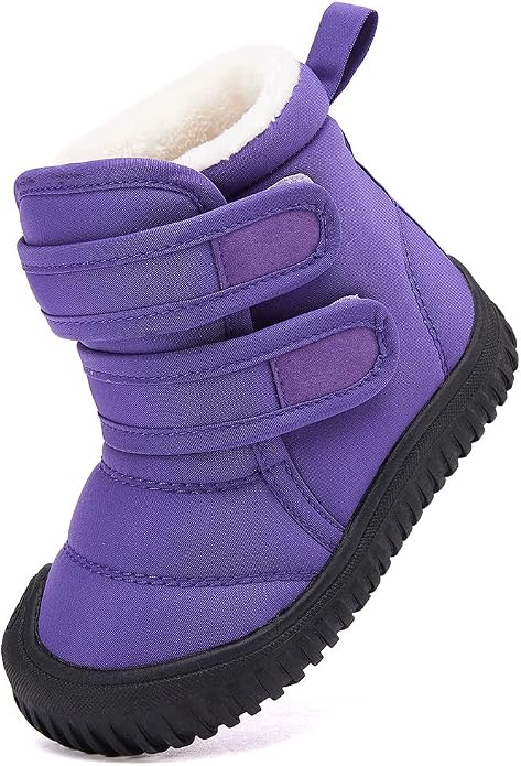BMCiTYBM Toddler Baby Snow Boots Winter Shoes Boys Girls Cold Weather Baby Faux - Image 2