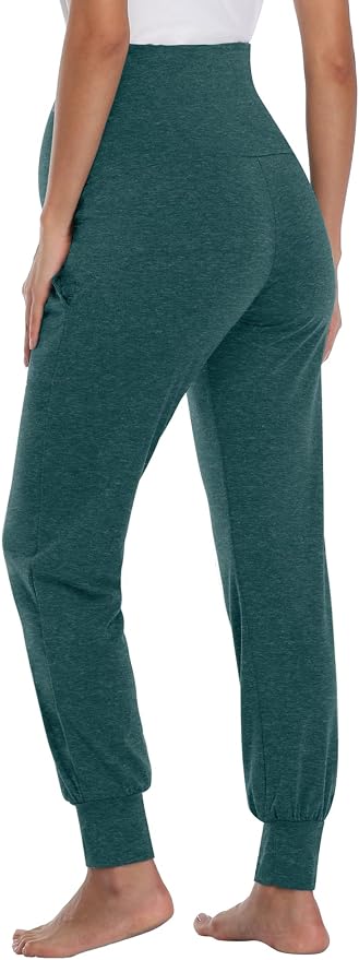 AMPOSH Women's Maternity Pants Stretchy Lounge Workout Pants Casual Loose Comfy - Image 4