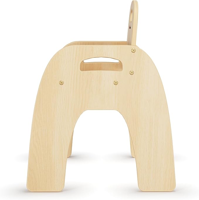 Foundations Simple Sitter 13” Low Wood Feeding Chairs, Wide No-Tip Base - Image 4