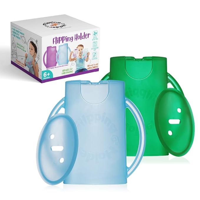 Flipping Holder Squeeze Proof Food Pouch Holder by FlippingHolder