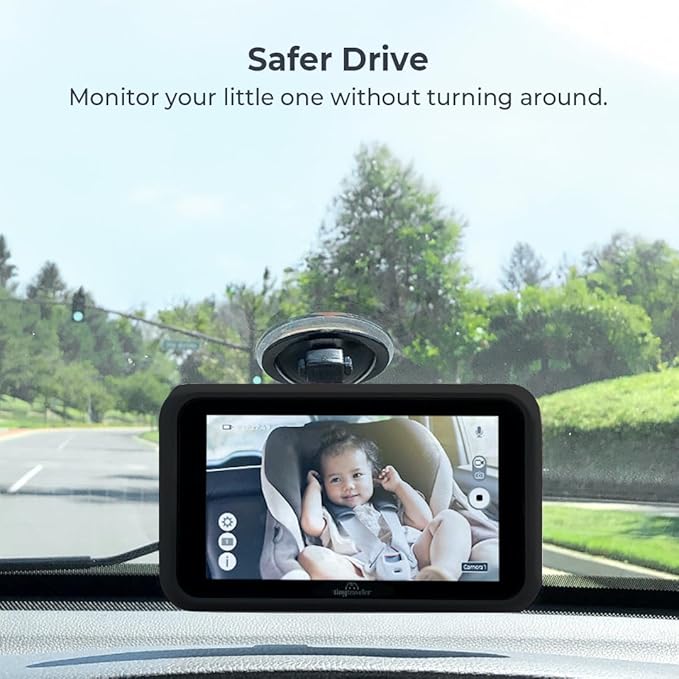 Tiny Traveler 5” HD Touch Screen Baby Car Monitor – Hackproof, No WiFi Baby - Image 3