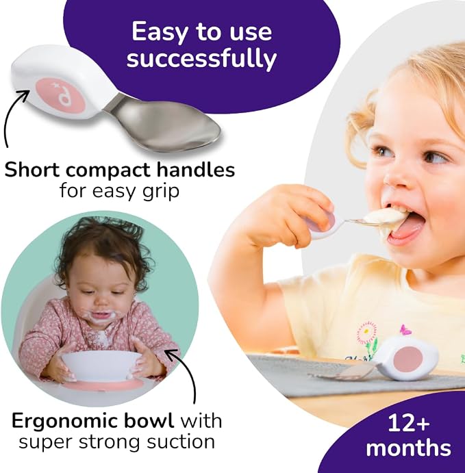 doddl Toddler Utensils, Ergonomic Fork and Spoon Set - Image 3