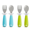 Munchkin® Raise™ Toddler Fork and Spoon Utensil Set, Rest Keeps Tip Off Table by Munchkin