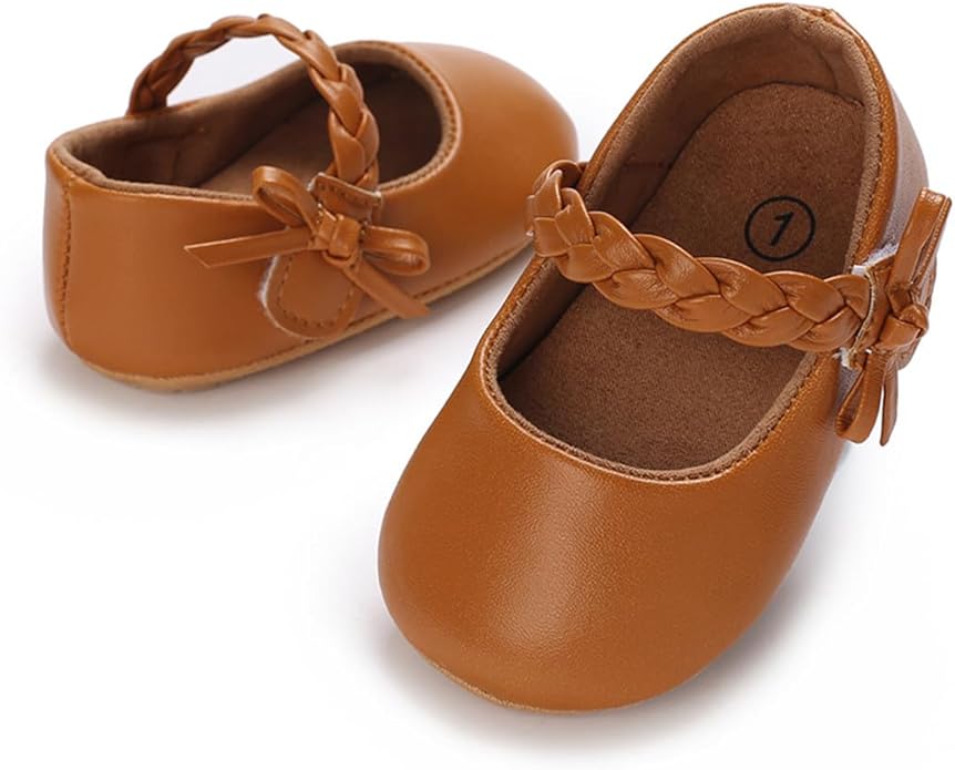COSANKIM Baby Girls Mary Jane Flats Shoes Anti-Slip Rubber Sole Infant Toddler - Image 3