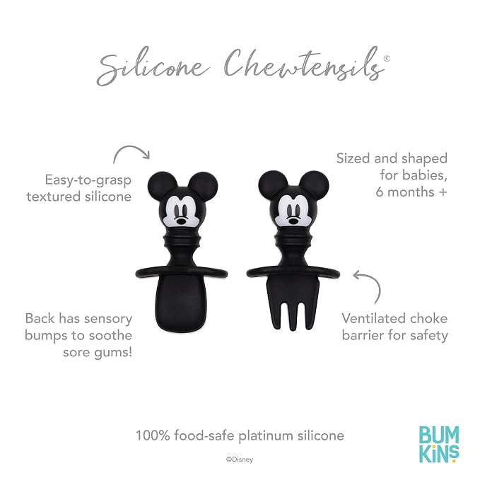 Bumkins Disney Baby Utensils Set, Chewtensils Silicone Spoons - Image 5