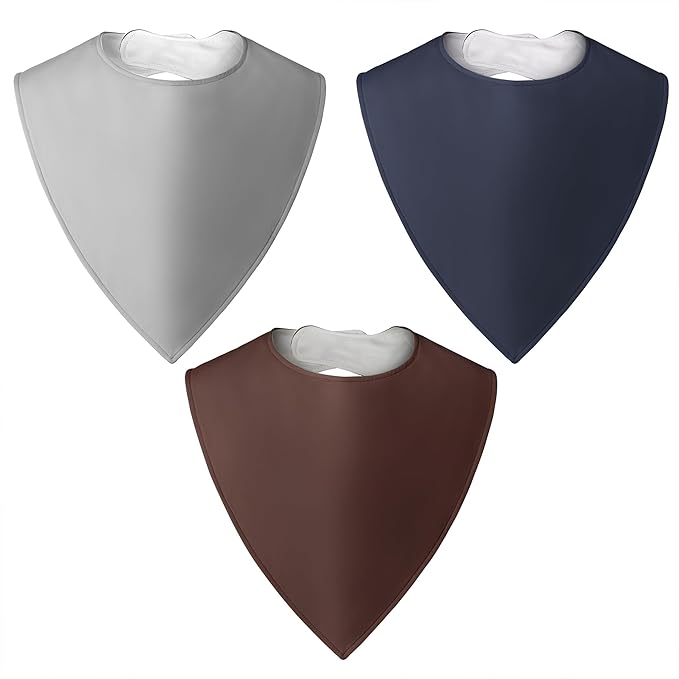 Adult Absorbent Drool Bandana Bibs, Large Soft Bibs Set by Baby+Noah