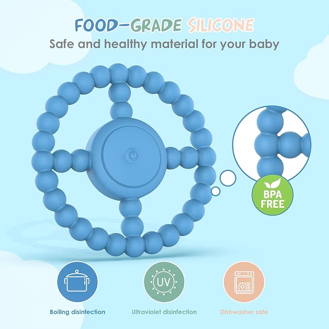 Vibrating Sensory Chew Toy, Vibrating Teether - Image 3
