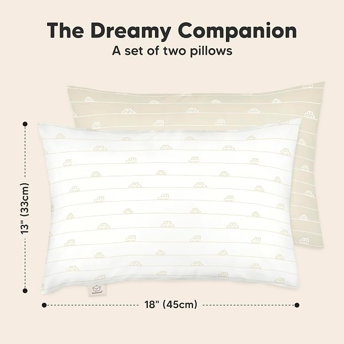 KeaBabies 2-Pack Toddler Pillow 13x18 - Image 3