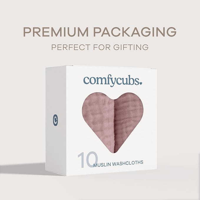 Comfy Cubs Muslin Baby Washcloths 10 Pack - Image 6