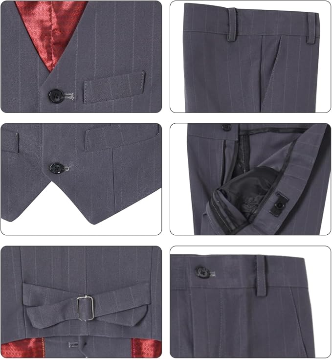 Boys Vest Set Formal Dress Suits Wedding Outfit Dresswear - Image 5