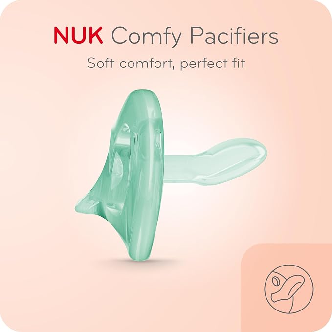 NUK Timeless Comfy Pacifier | 100% Silicone, One-Piece Design | BPA-Free - Image 3