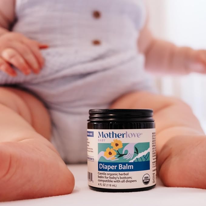 Motherlove Diaper Balm Organic Herbal Diaper Rash Cream—Cloth Safe, Zinc Oxide- - Image 7