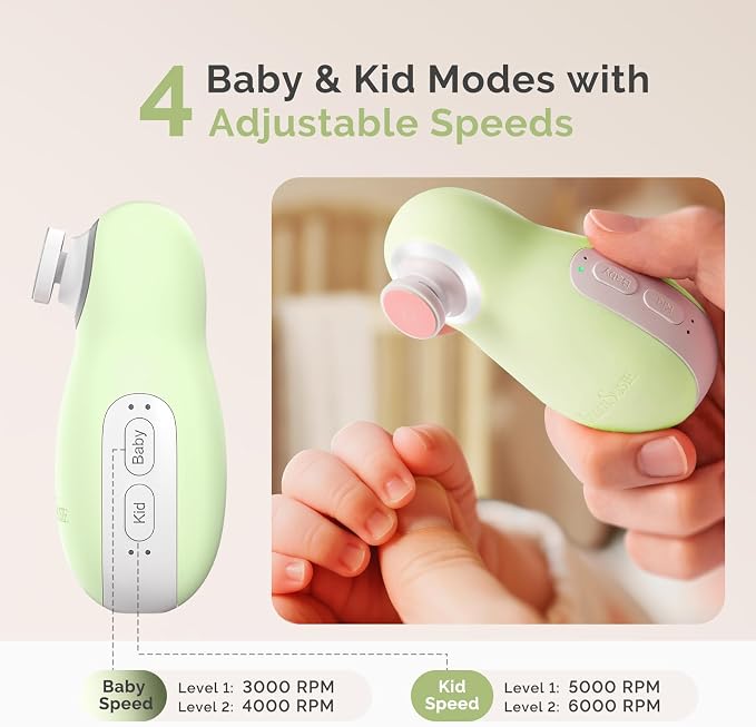 MelodySusie Baby Nail Trimmer Electric, Magnetic Rechargeable Baby Nail File - Image 6