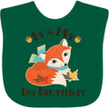 inktastic 1st Birthday Woodland Fox Baby Bib by Inktastic