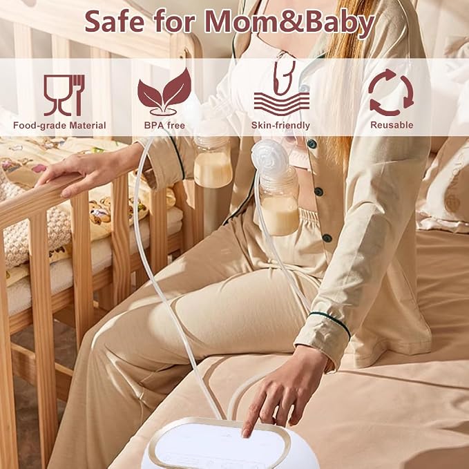 Full Breast Pump Parts with 21mm Oval Soft Rim Flanges and Wide-Mouth Base - Image 8