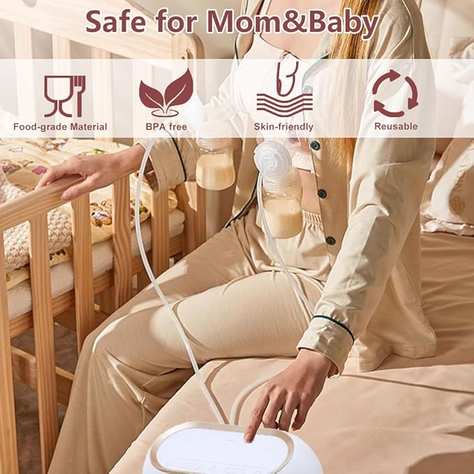 Full Breast Pump Parts with 24mm Oval Soft Rim Flanges and Wide-Mouth Base - Image 8