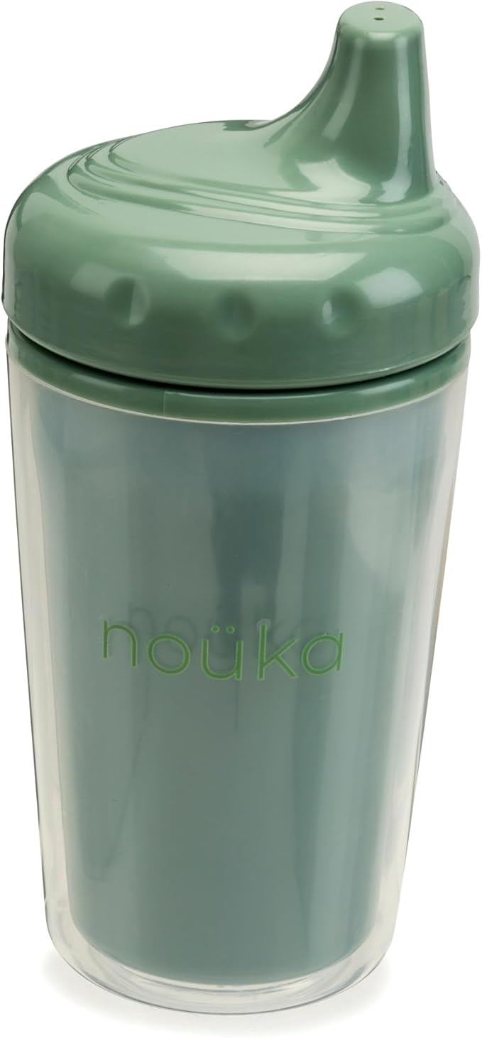 nouka Insulated Non-Spill Sippy Cup | Leak Proof and Easy Grip | Keeps Drinks by no%C3%BCka