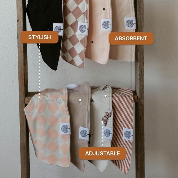 Parker Baby Bandana Drool Bibs 8 Pack Baby Bibs - Image 3