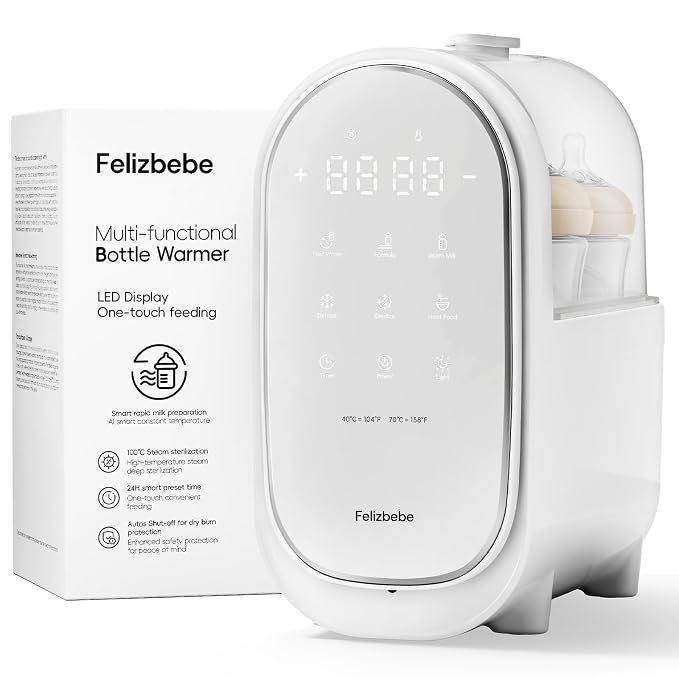 Bottle Warmer for Breastmilk, 11-in-1 Double Bottle Warmer Large Touchscreen by Felizbebe