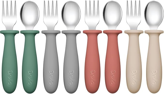 DRKIO 8 Pieces Toddler Utensils Set by DRKIO