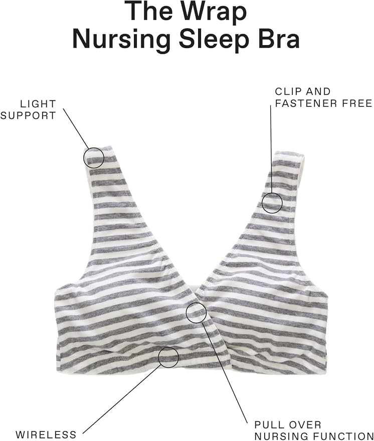 Motherhood Maternity Womens Soft Cotton Spandex Wrap Front Maternity & Nursing - Image 5