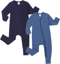 JunNeng 2 Pack Footless Long/Short Sleeve Baby Romper by JunNeng