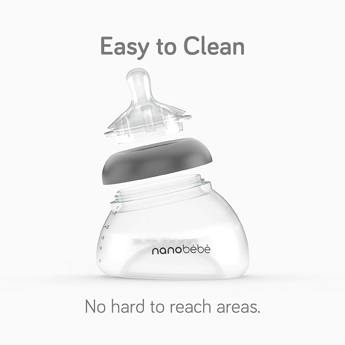 Nanobebe Breastmilk Bottle, Breastfeeding Newborn Breast Like, Anti Colic - Image 6