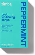 Zimba Peppermint Flavored Teeth Whitening Strips | Vegan, Enamel Safe Hydrogen by ZimbaWhitening
