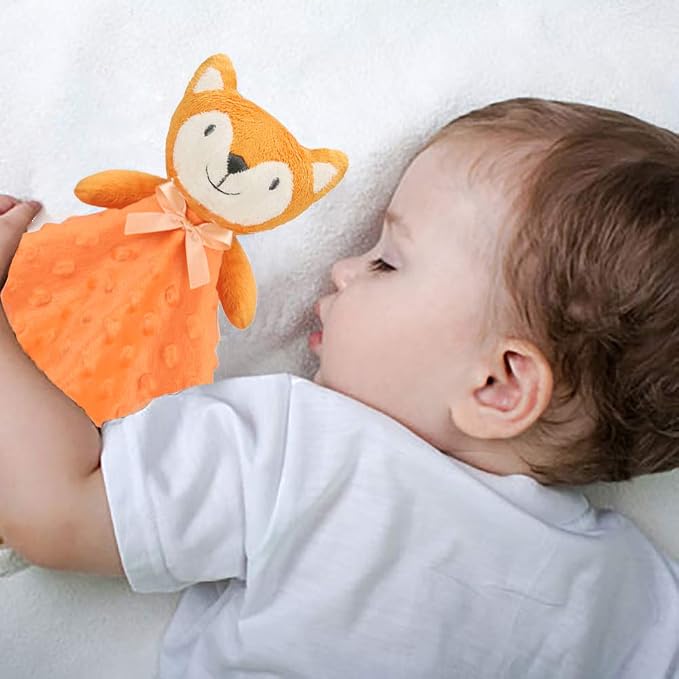 Pro Goleem Fox Security Blanket Orange Soft Baby Lovey Unisex Lovie Baby Gifts - Image 2