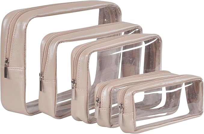 TSA Approved 5-Piece Diaper Bag Organizer Pouch Set Clear Waterproof TPU Kids by Remobia+Hicol