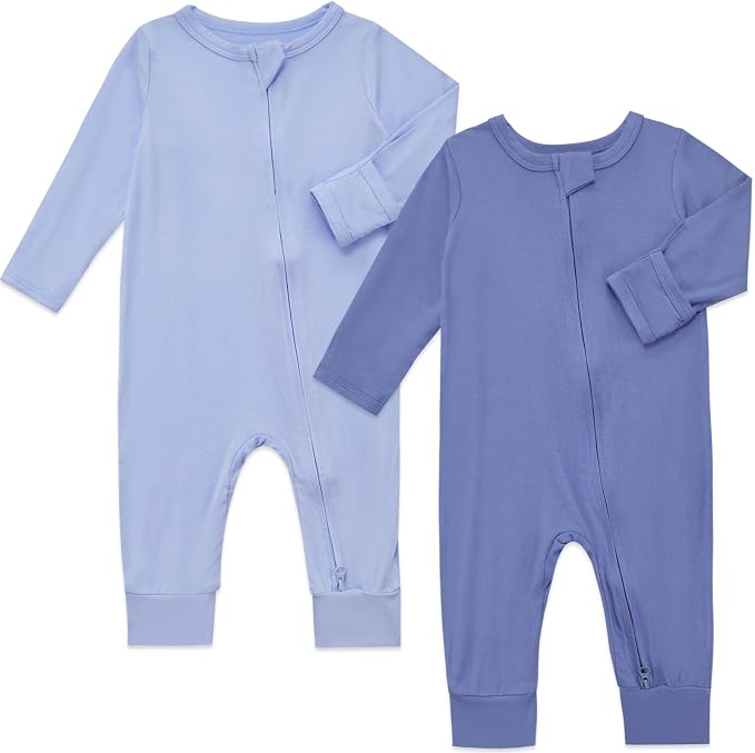 Aablexema Baby Footless Pajamas Rayon 3pcs Unisex Infant Zipper Romper - Image 3