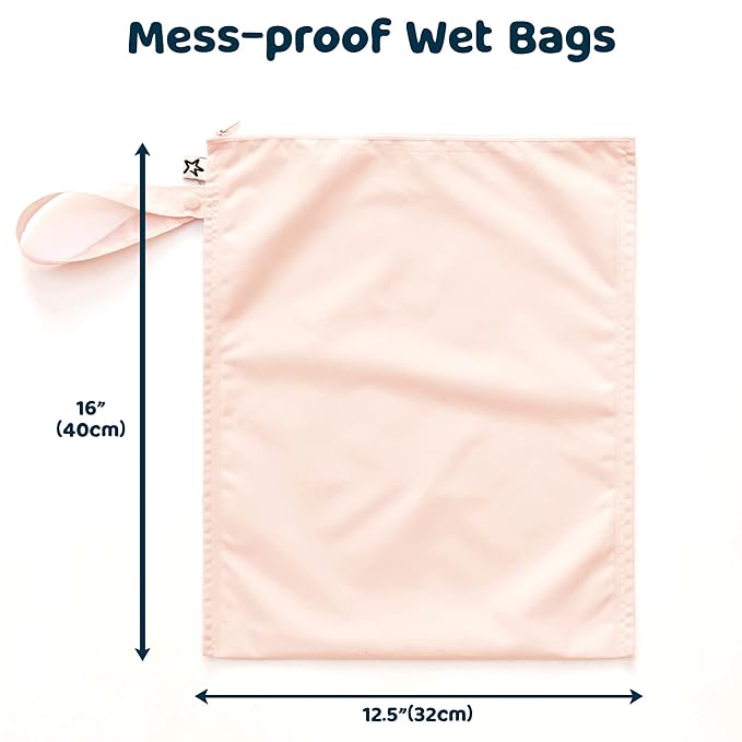 Tiny Twinkle Wet Dry Bag – 2 Pack Reusable Waterproof & Mess Proof Wet Bags - Image 4