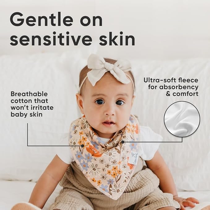 Copper Pearl 4 Pack Soft Cotton Baby Bibs - Image 4