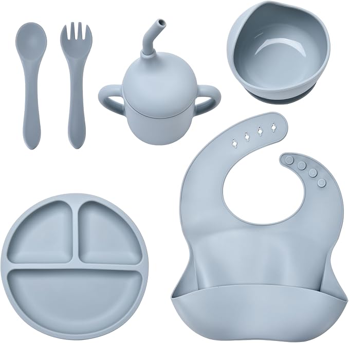 Baby Silicone Feeding Set, Baby Weaning Set, Baby Essentials, Includes Baby by Unknown