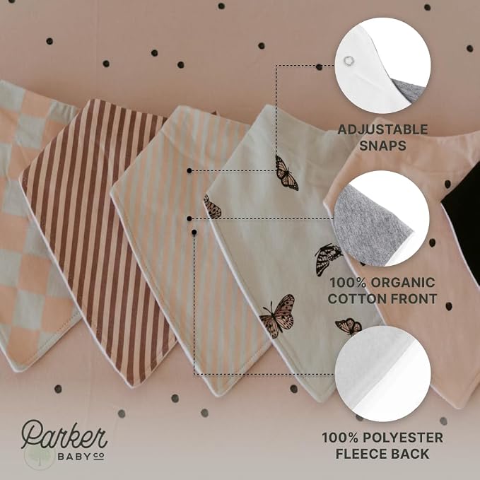 Parker Baby Bandana Drool Bibs 8 Pack Baby Bibs - Image 4