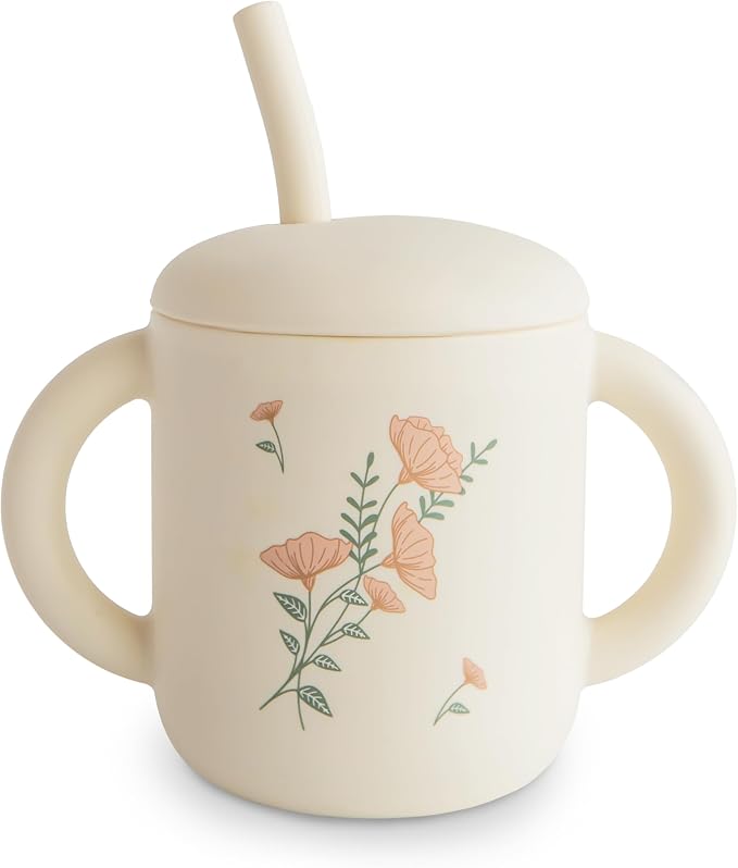 mushie 100% Silicone Training Cup & Straw by mushie