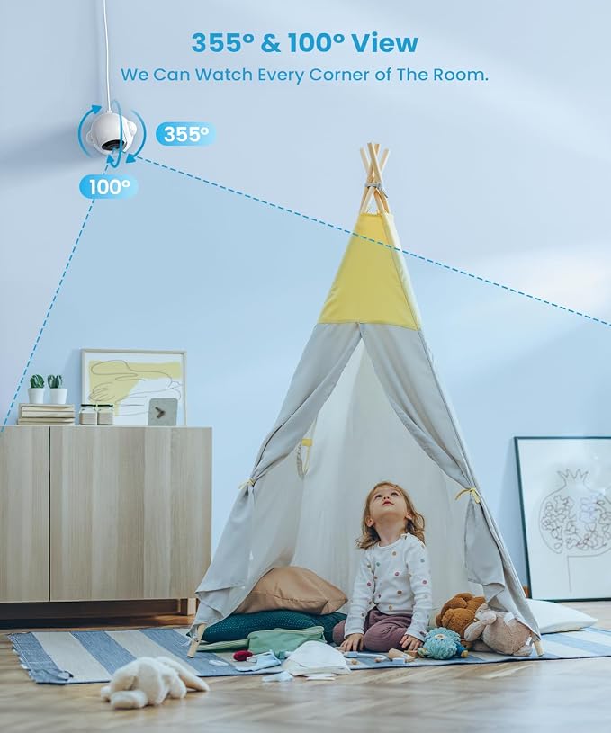 ieGeek 5.5" Baby Monitor, Audio Monitor - Image 7