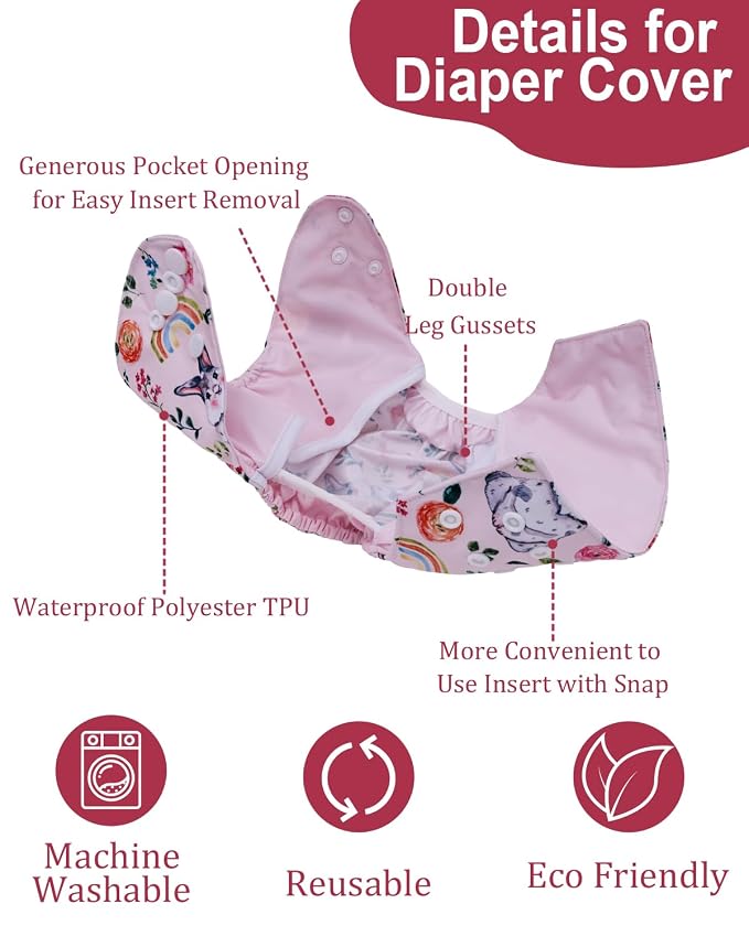 babygoal Cloth Diaper Covers 6 Pack - Image 2