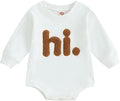 VISGOGO Newborn Infant Baby Boy Girls Oversized Romper Little Dude Sweater by VISGOGO