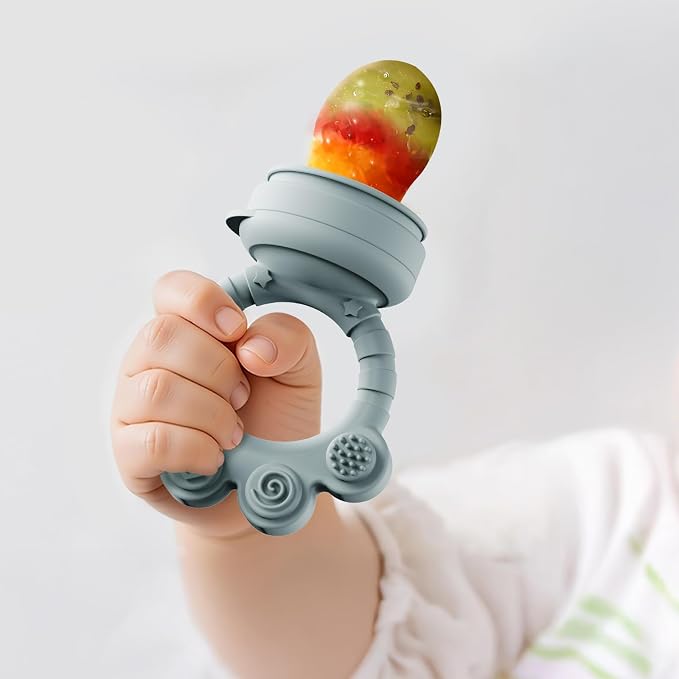 2 Pack Baby Fruit Food Feeder + Breastmilk Popsicle Molds, Baby Teethers - Image 5